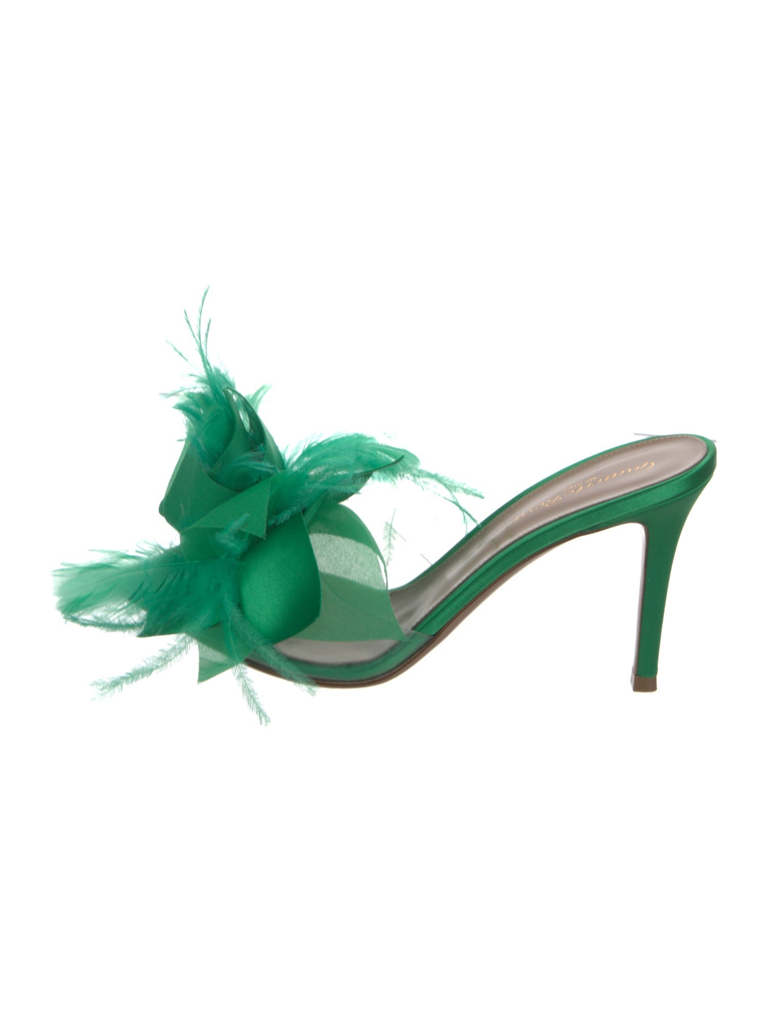 Gianvito Rossi Satin Bow Accents Slides w/ Tags