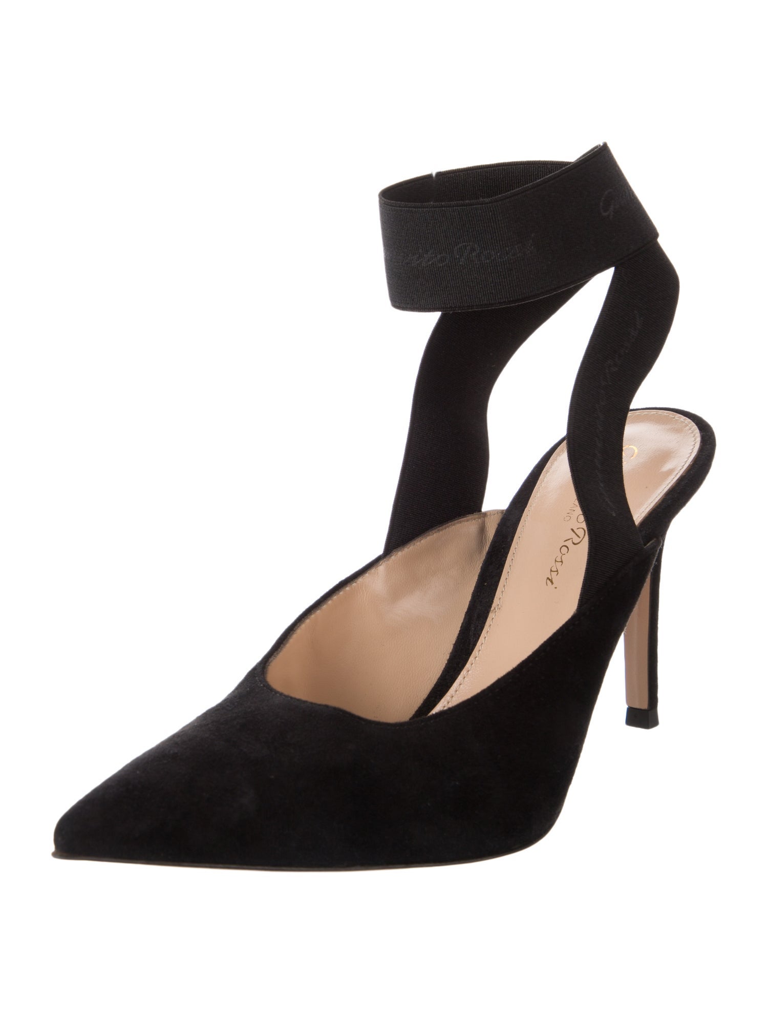 Gianvito Rossi Suede Slingback Pumps