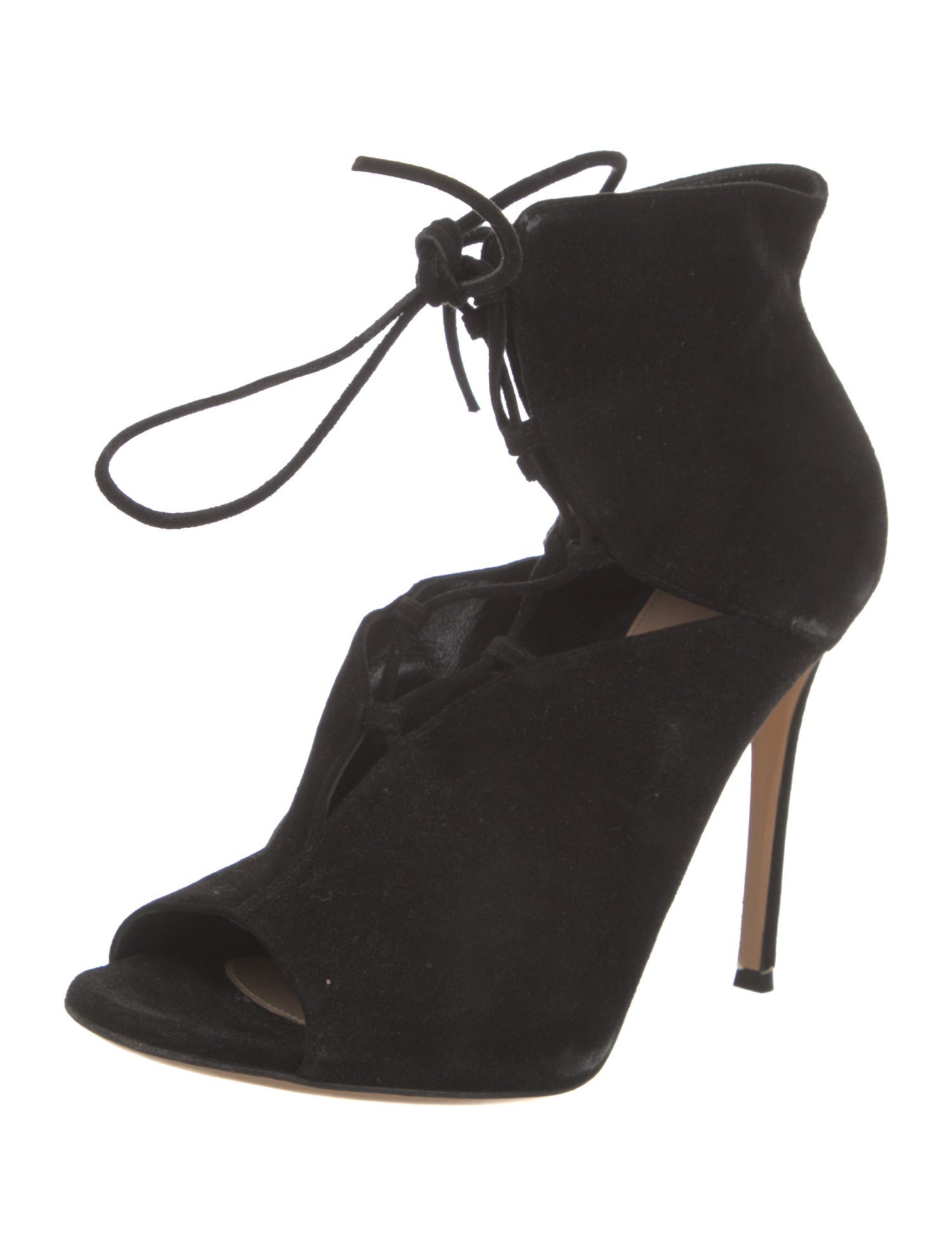 Gianvito Rossi Suede Lace-Up Boots