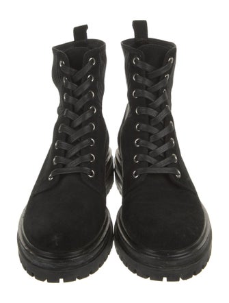 Gianvito Rossi Suede Combat Boots