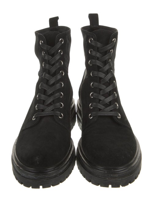 Gianvito Rossi Suede Combat Boots