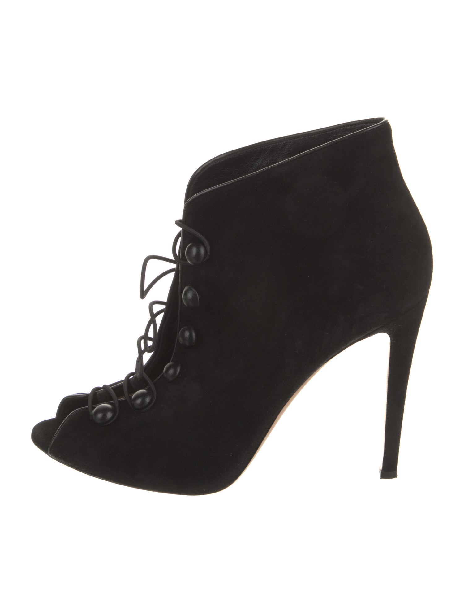 Gianvito Rossi Suede Lace-Up Boots
