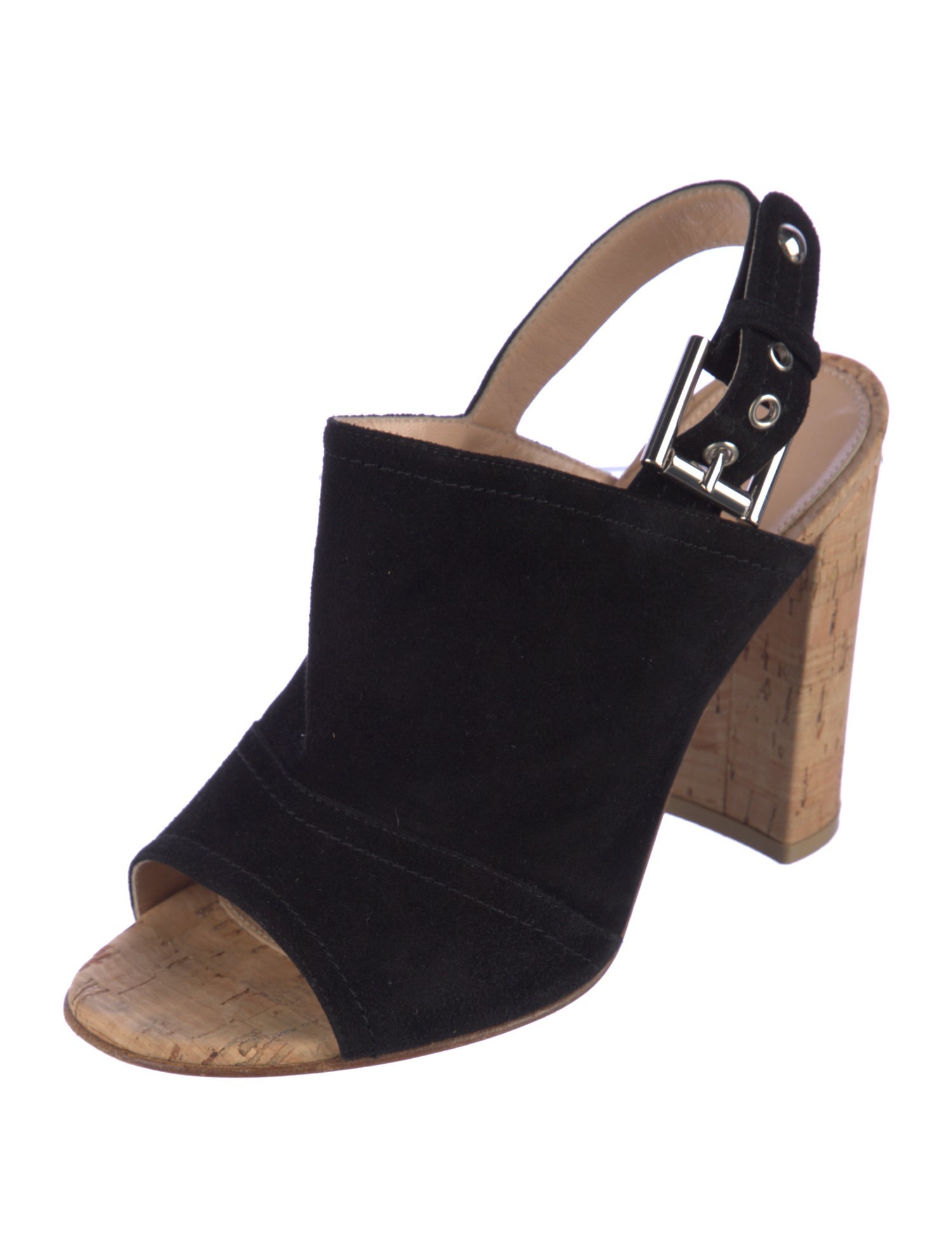 Gianvito Rossi Suede Slingback Sandals