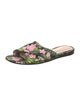 Gianvito Rossi Floral Print Cutout Accent Slides