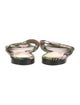 Gianvito Rossi Floral Print Cutout Accent Slides