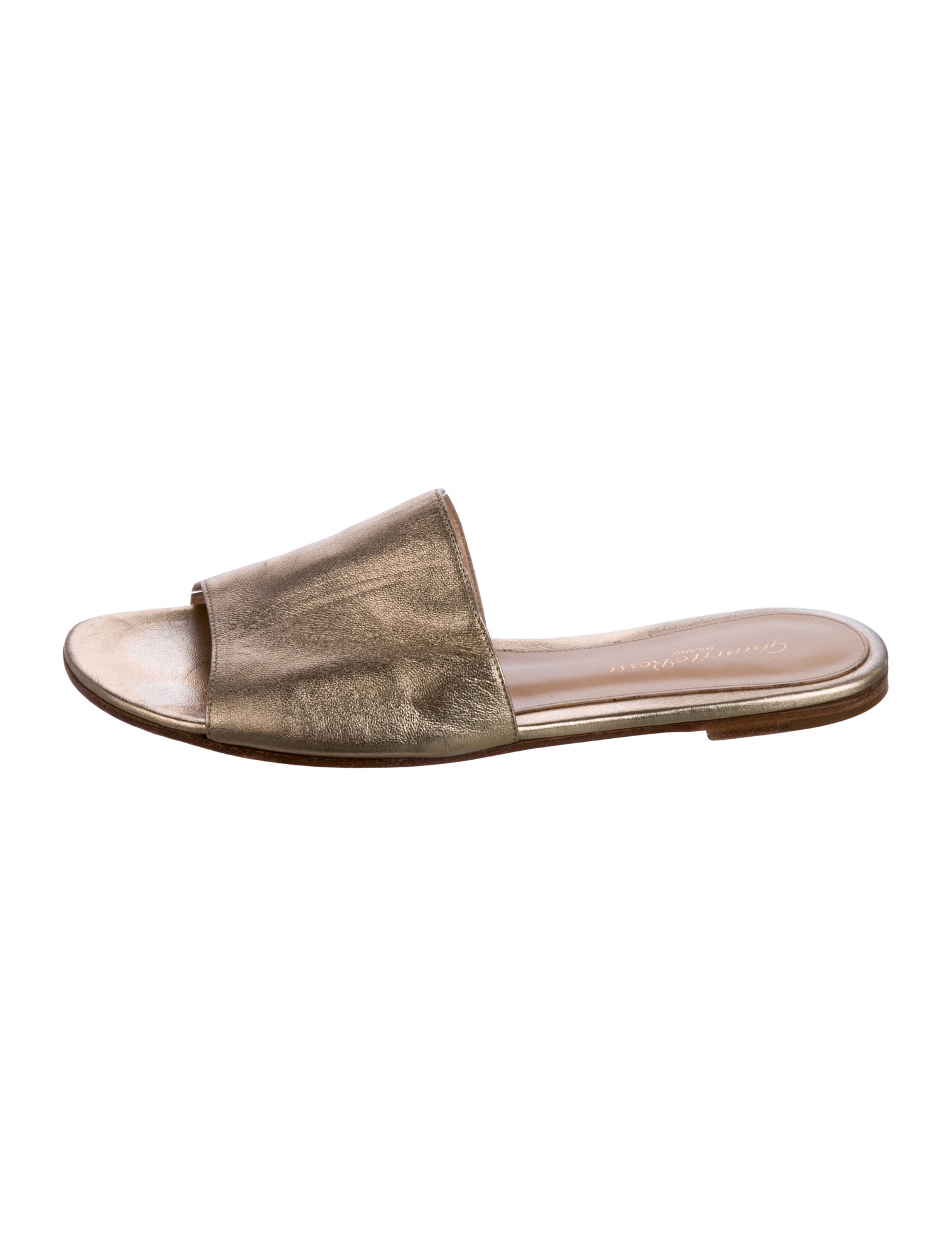 Gianvito Rossi Leather Slides