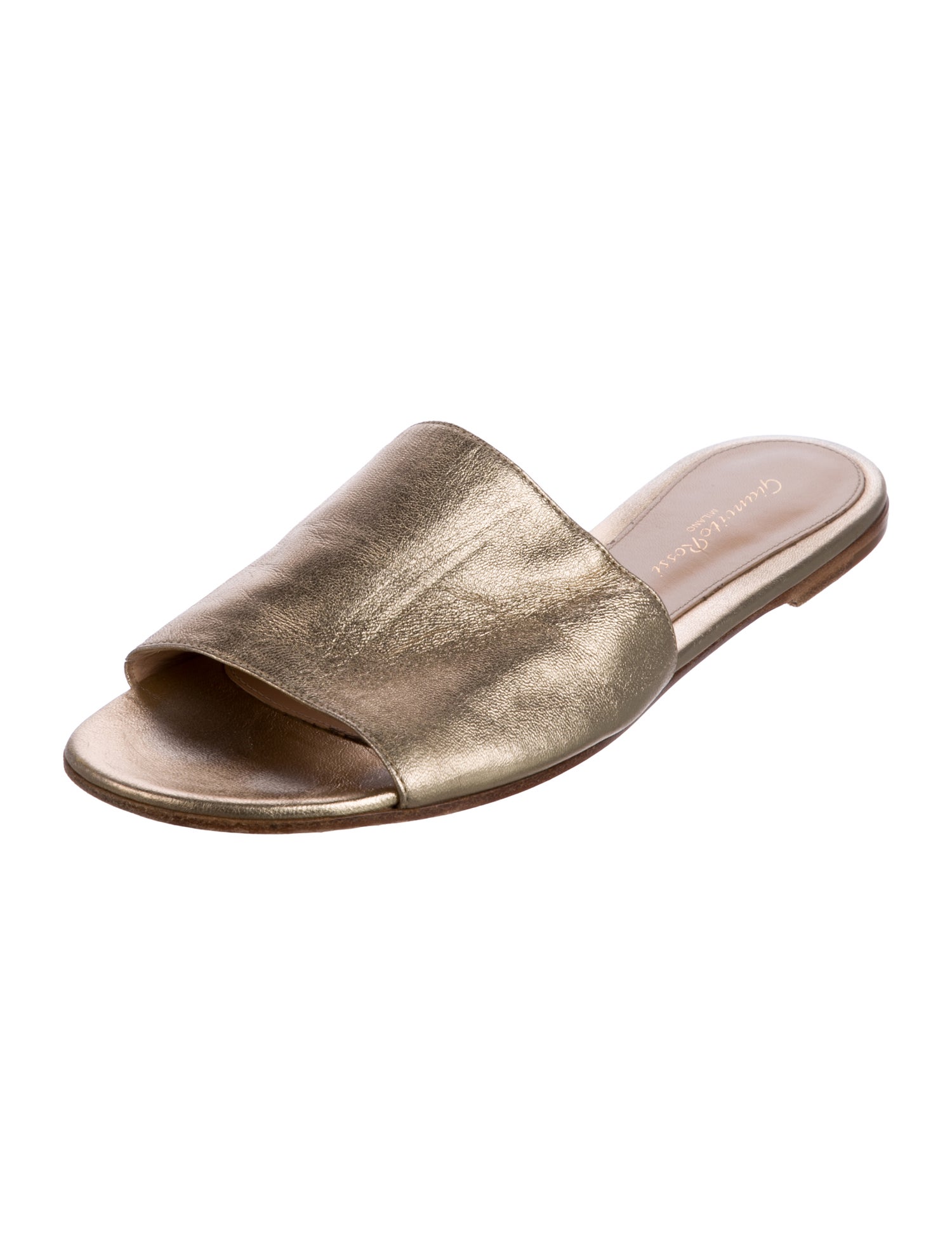 Gianvito Rossi Leather Slides