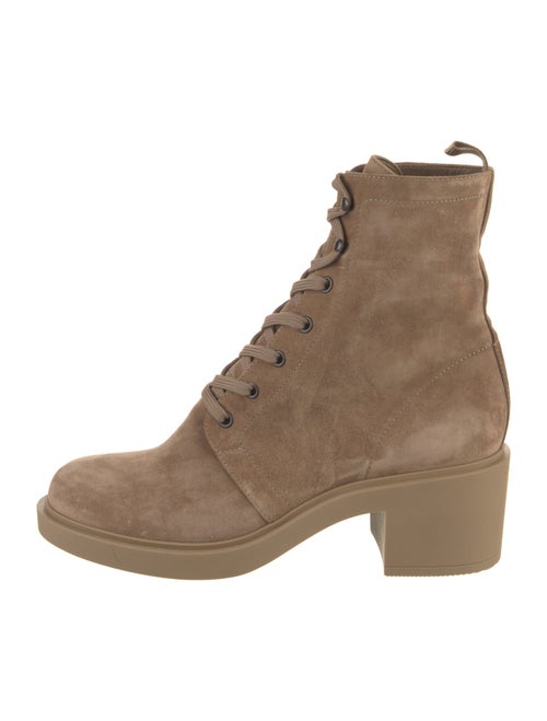 Gianvito Rossi Suede Combat Boots