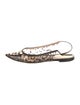 Gianvito Rossi PVC Animal Print Slingback Flats
