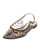 Gianvito Rossi PVC Animal Print Slingback Flats