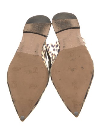 Gianvito Rossi PVC Animal Print Slingback Flats