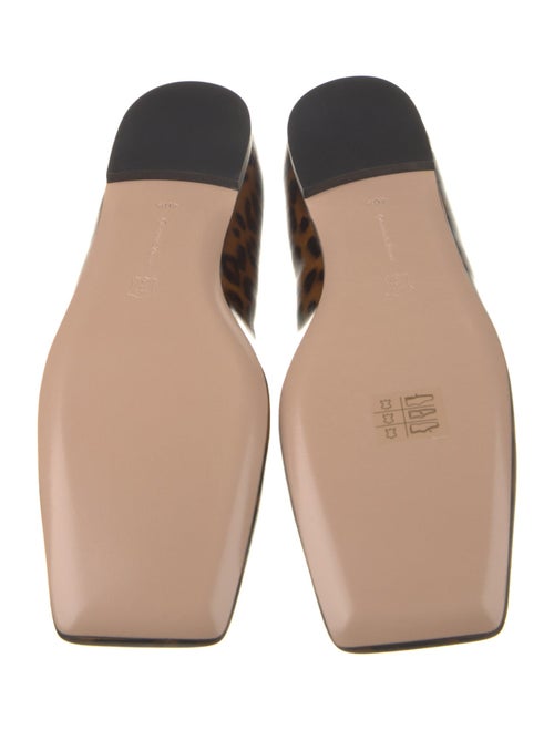 Gianvito Rossi Patent Leather Animal Print Mary Jane Flats