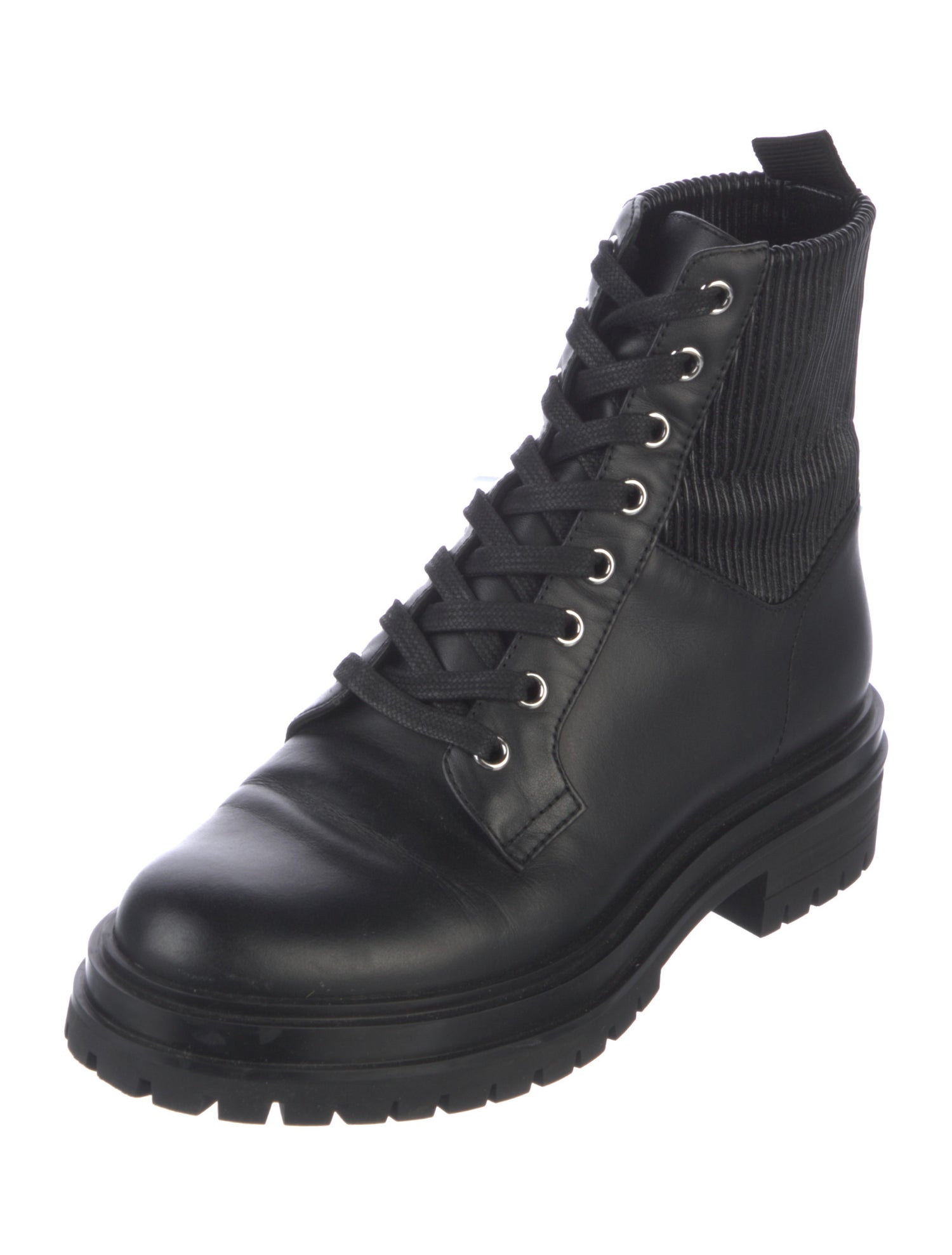Gianvito Rossi Leather Combat Boots