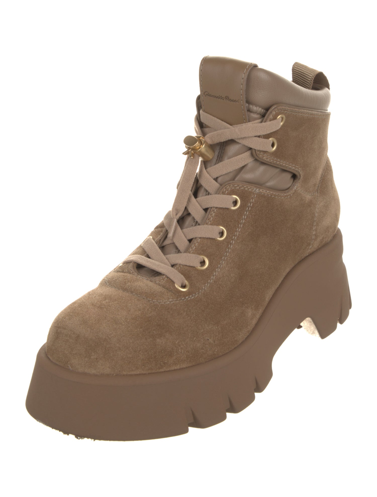 Gianvito Rossi Suede Lace-Up Boots