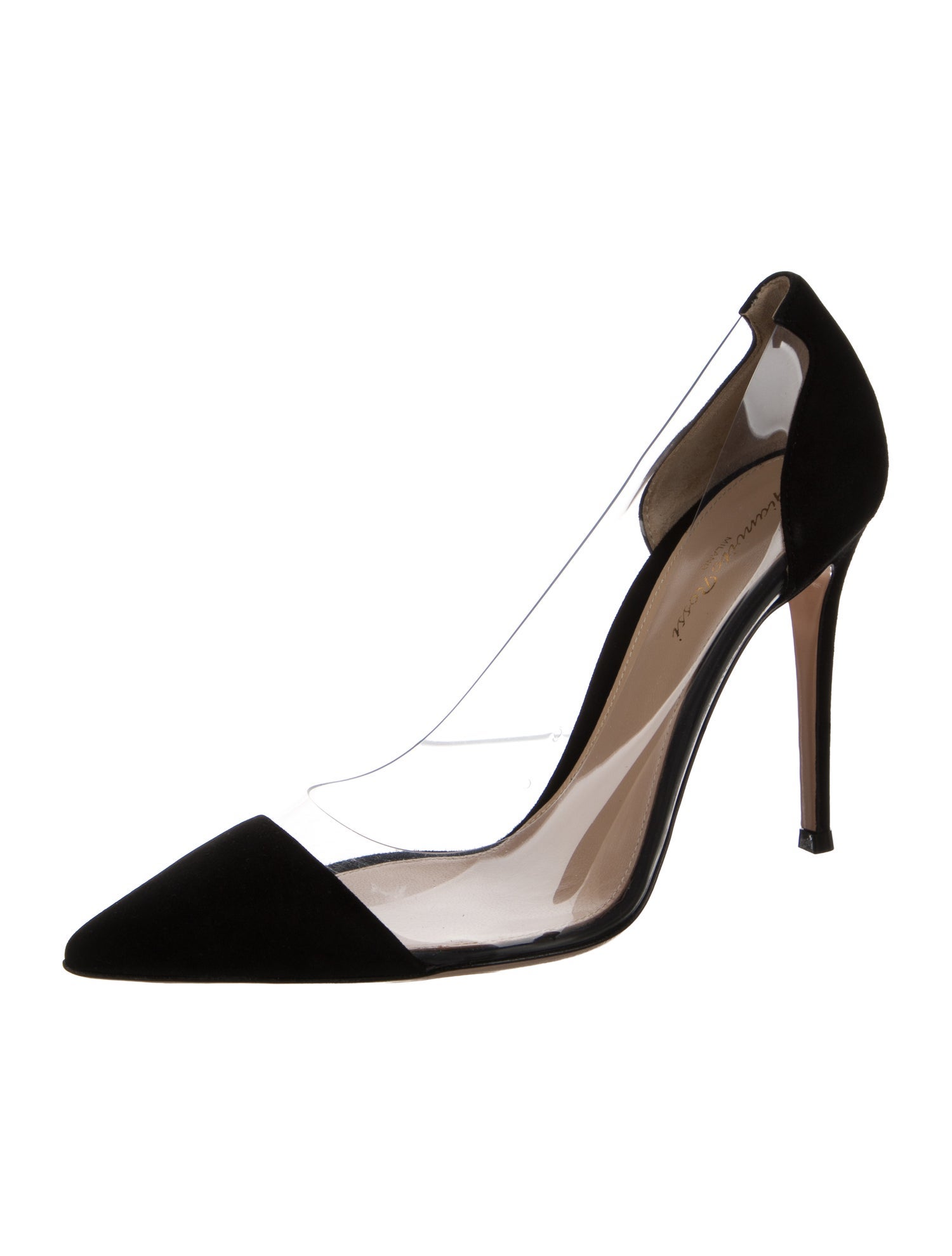 Gianvito Rossi Suede D'Orsay Pumps