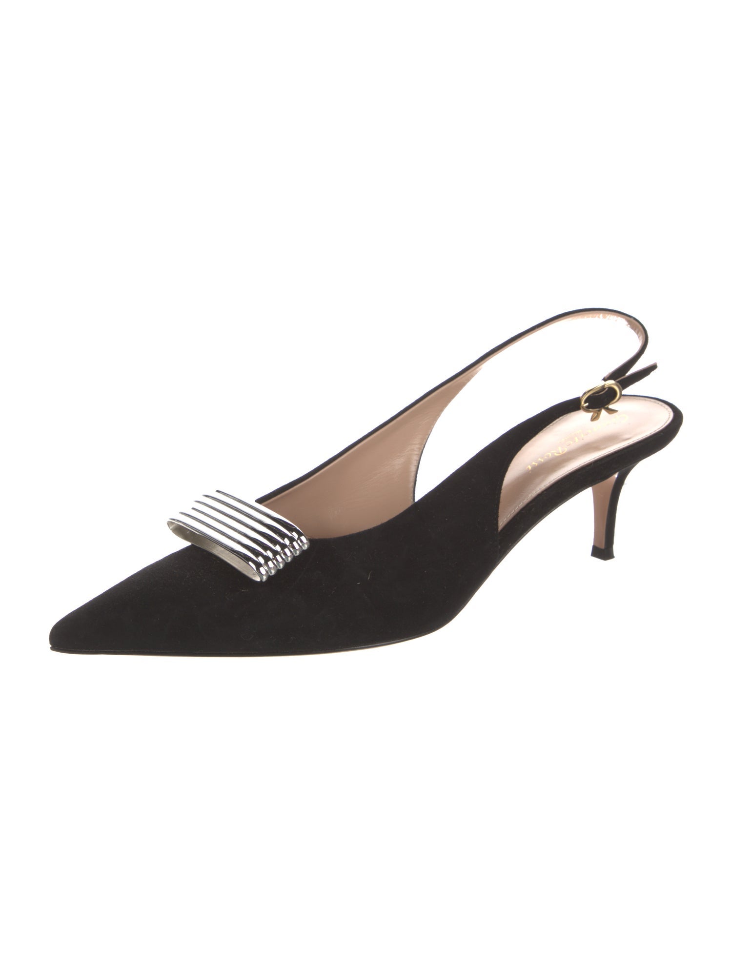 Gianvito Rossi Suede Slingback Pumps