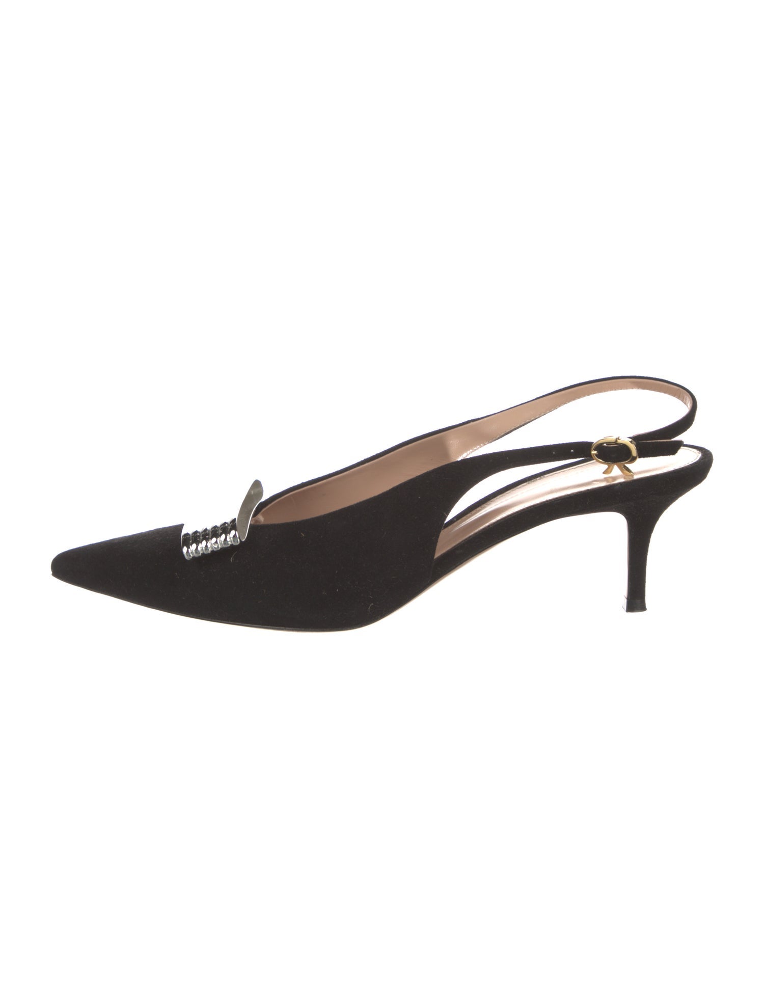 Gianvito Rossi Suede Slingback Pumps