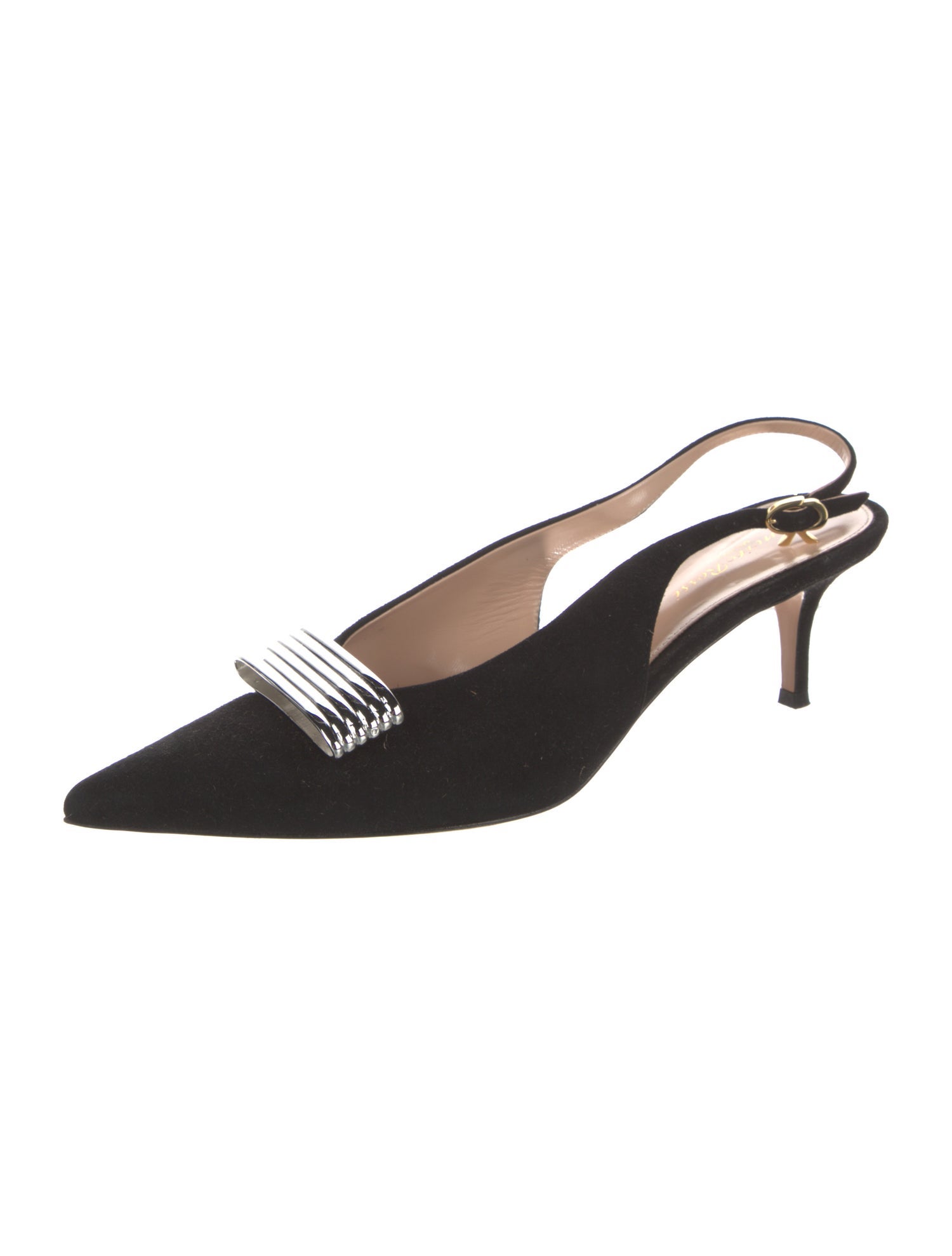 Gianvito Rossi Suede Slingback Pumps