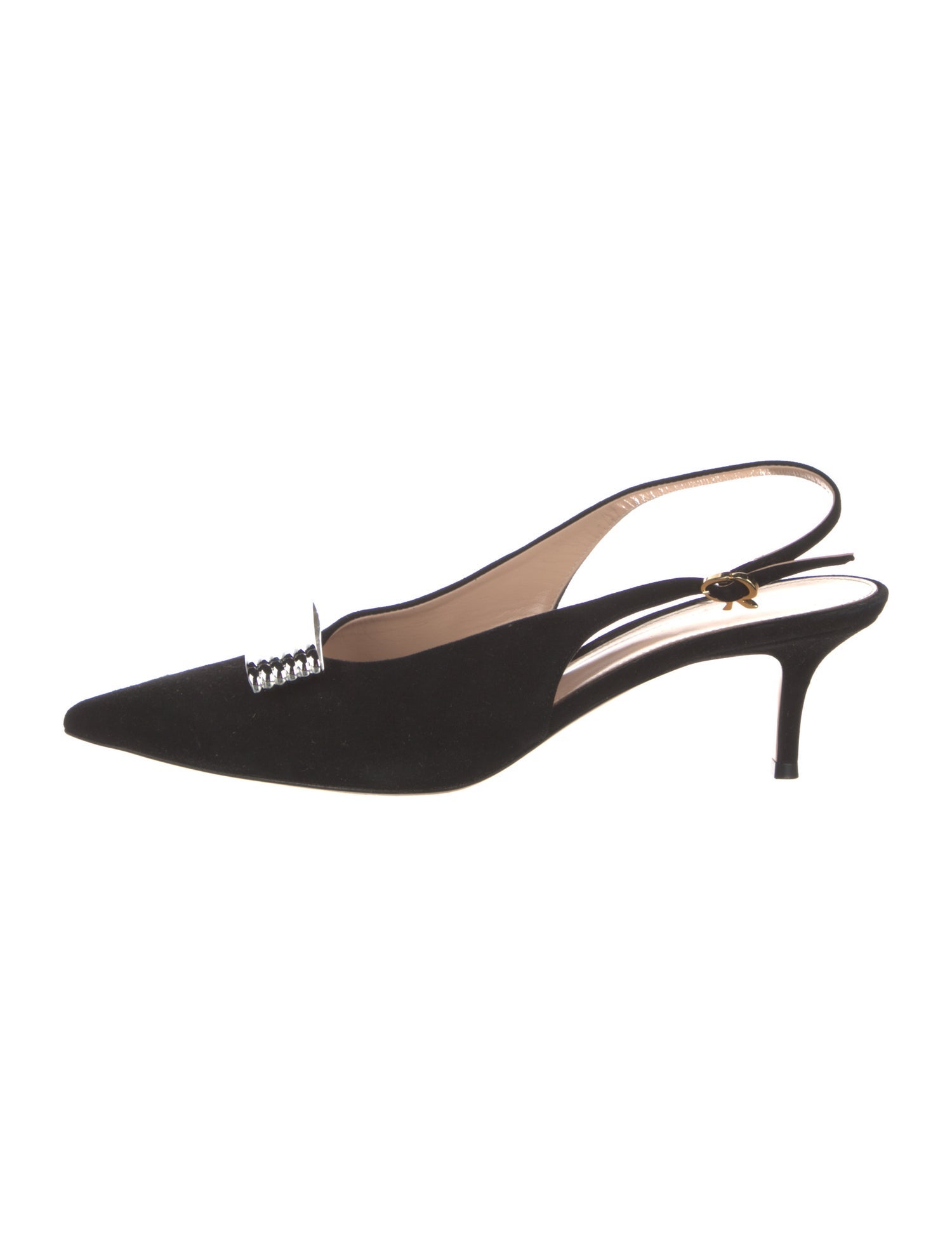 Gianvito Rossi Suede Slingback Pumps