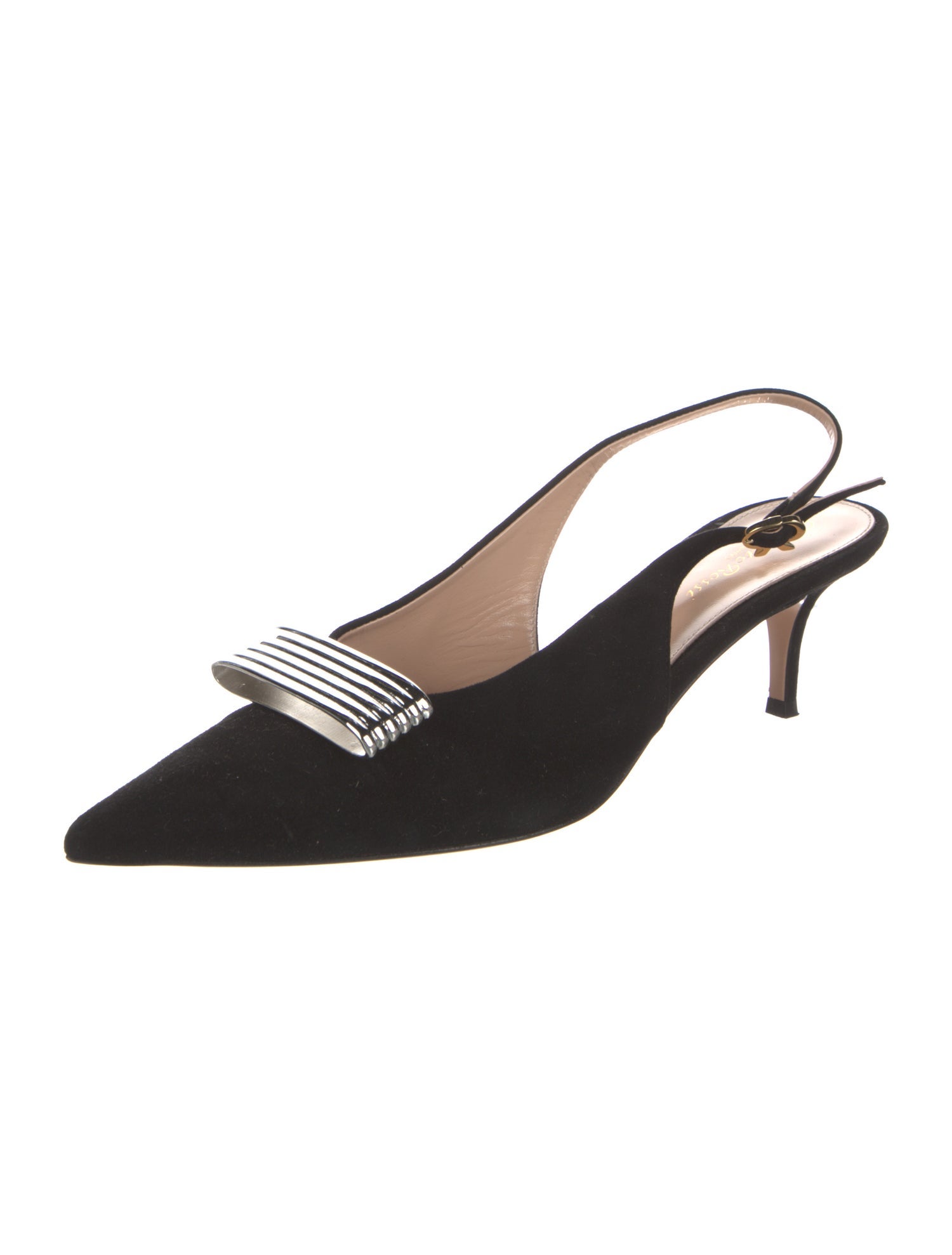 Gianvito Rossi Suede Slingback Pumps