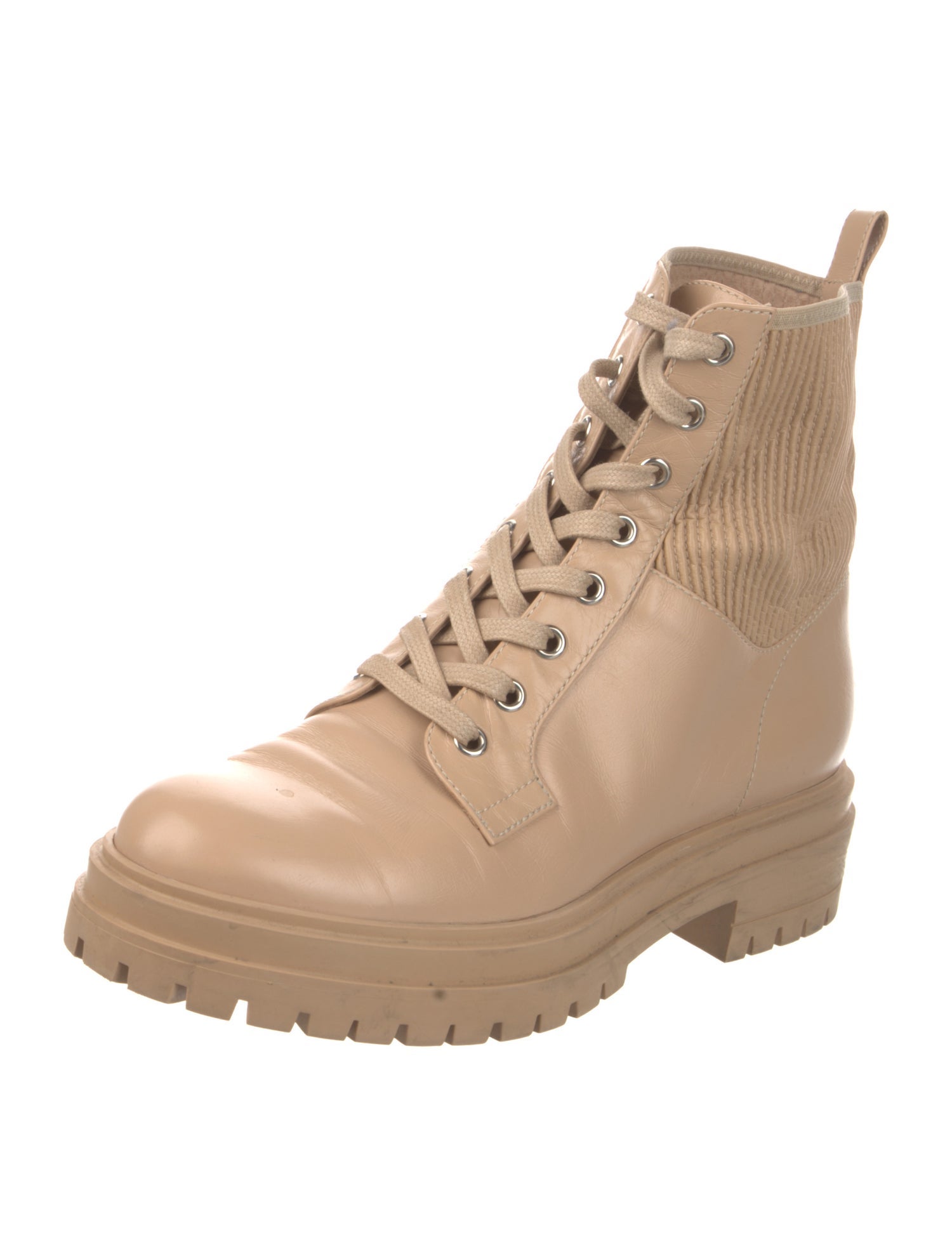 Gianvito Rossi Leather Combat Boots