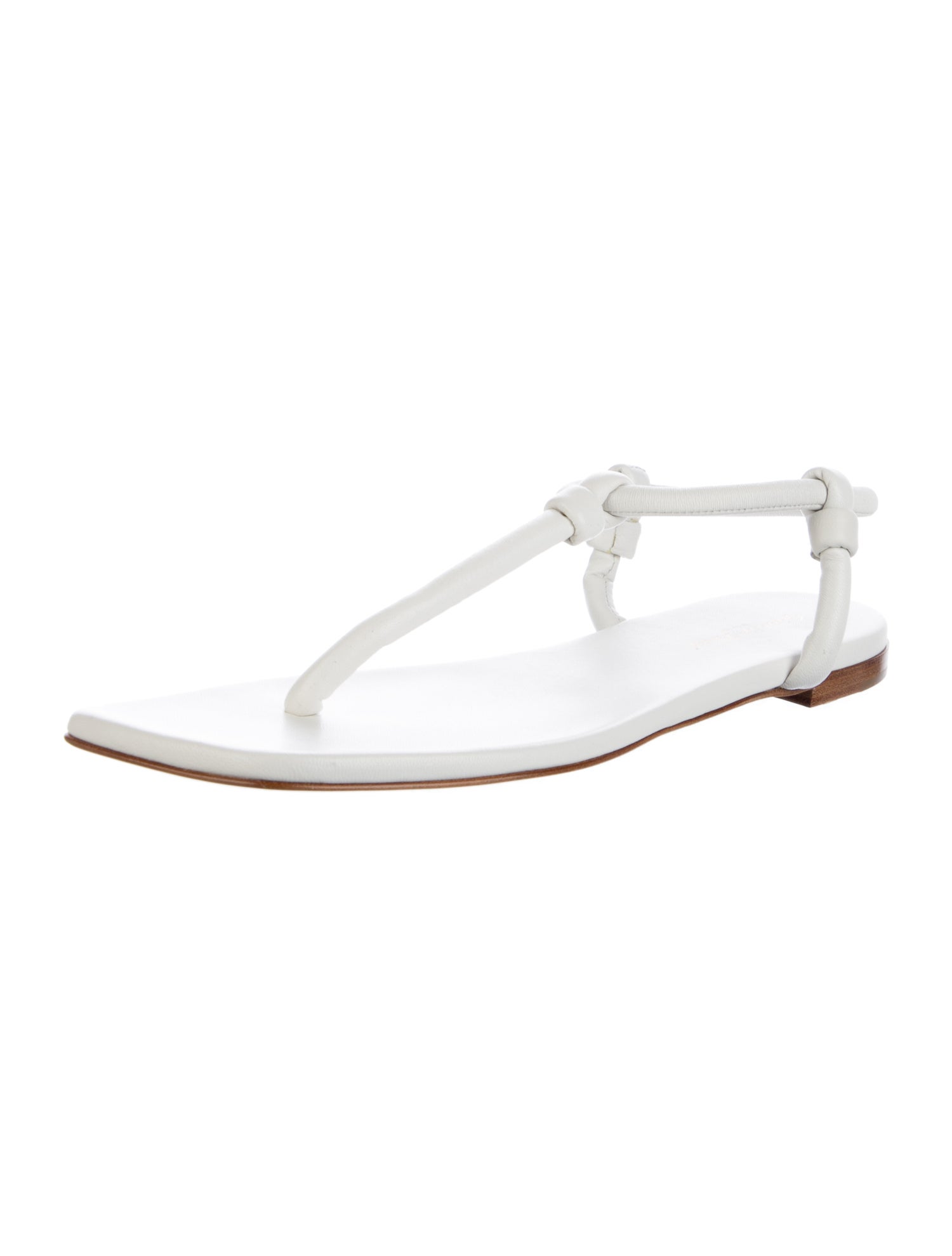 Gianvito Rossi Patent Leather T-Strap Sandals