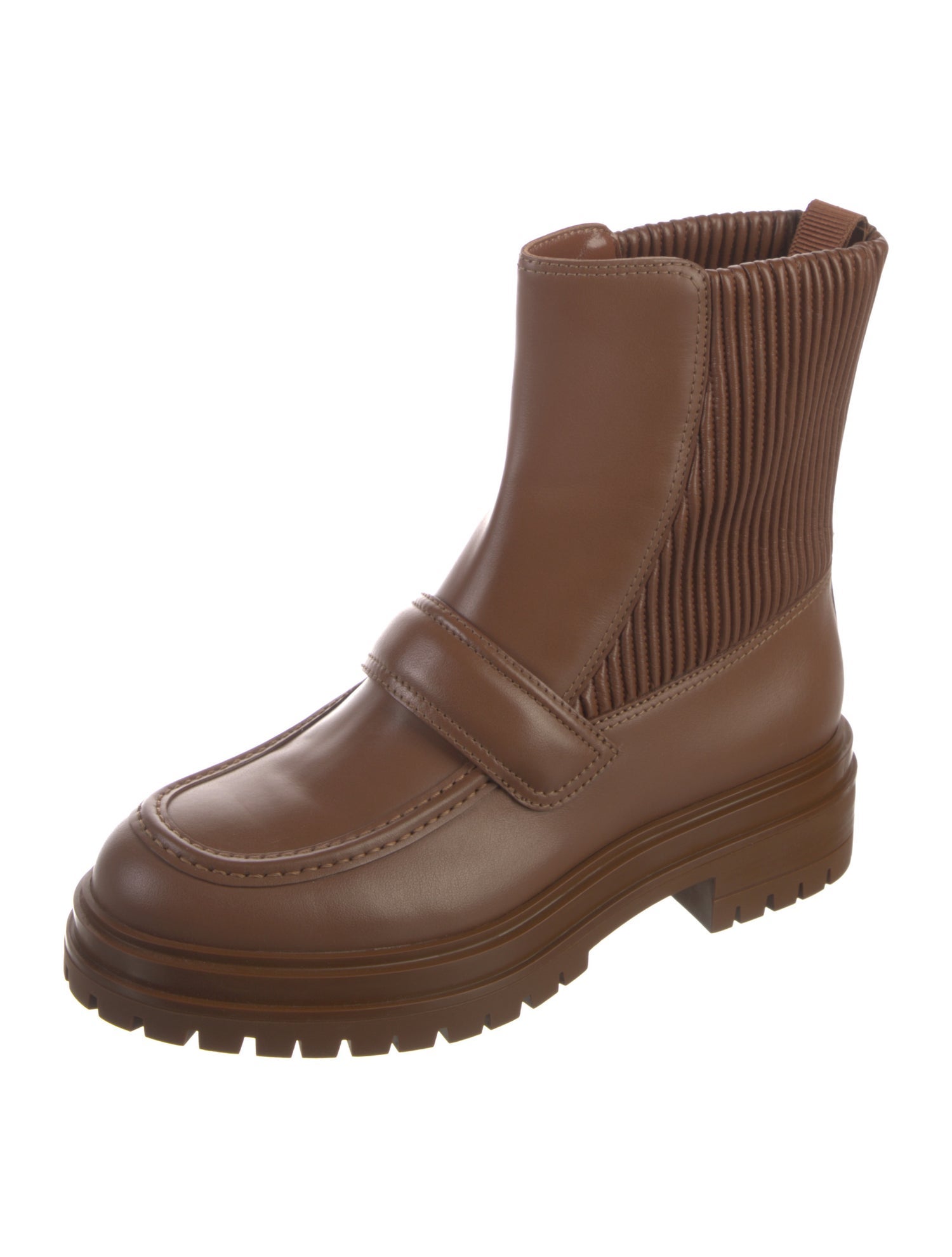 Gianvito Rossi Vintage Leather Combat Boots