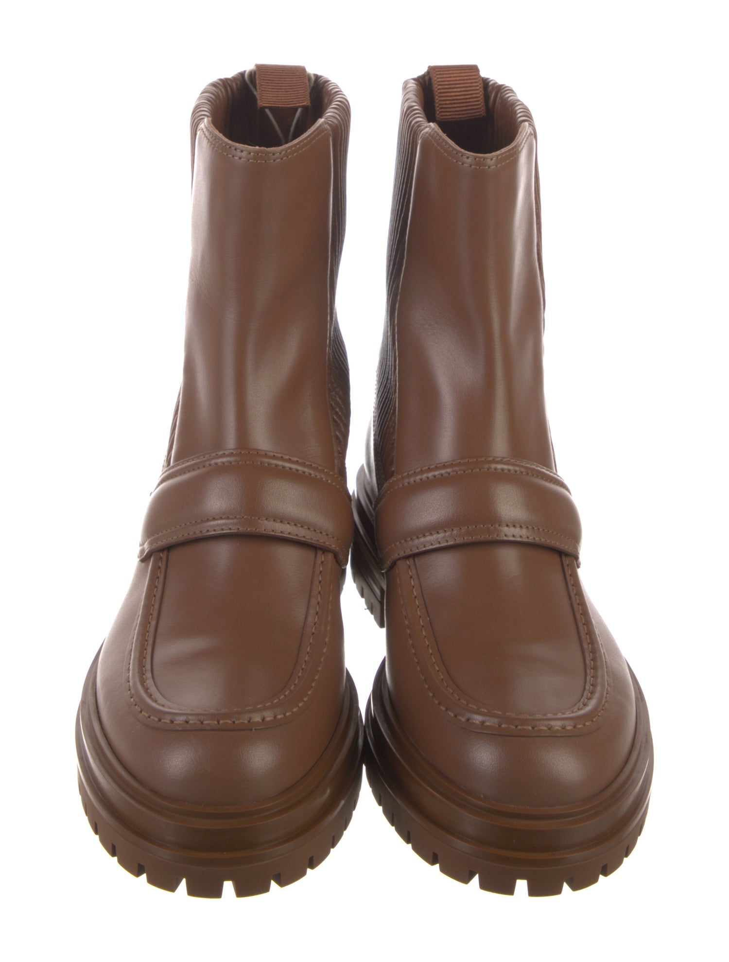 Gianvito Rossi Vintage Leather Combat Boots