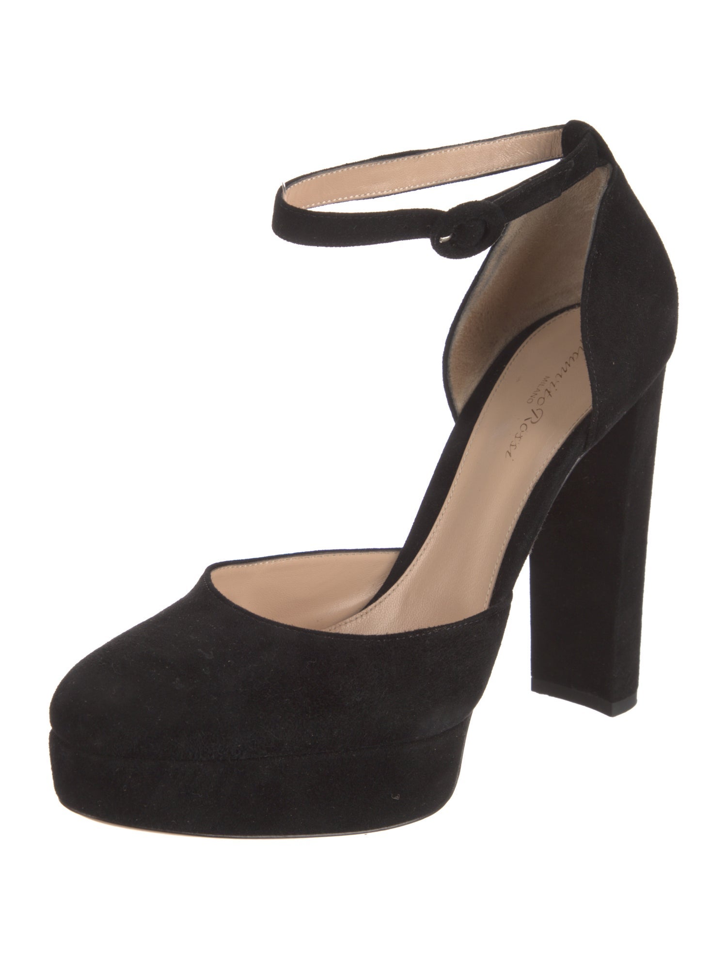 Gianvito Rossi Suede D'Orsay Pumps