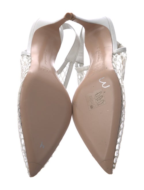 Gianvito Rossi Mesh Mesh Accents Slingback Pumps