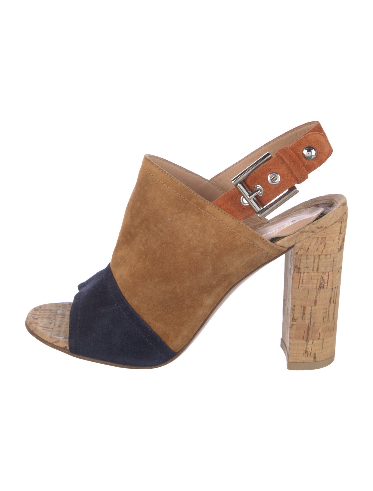 Gianvito Rossi Suede Slingback Sandals