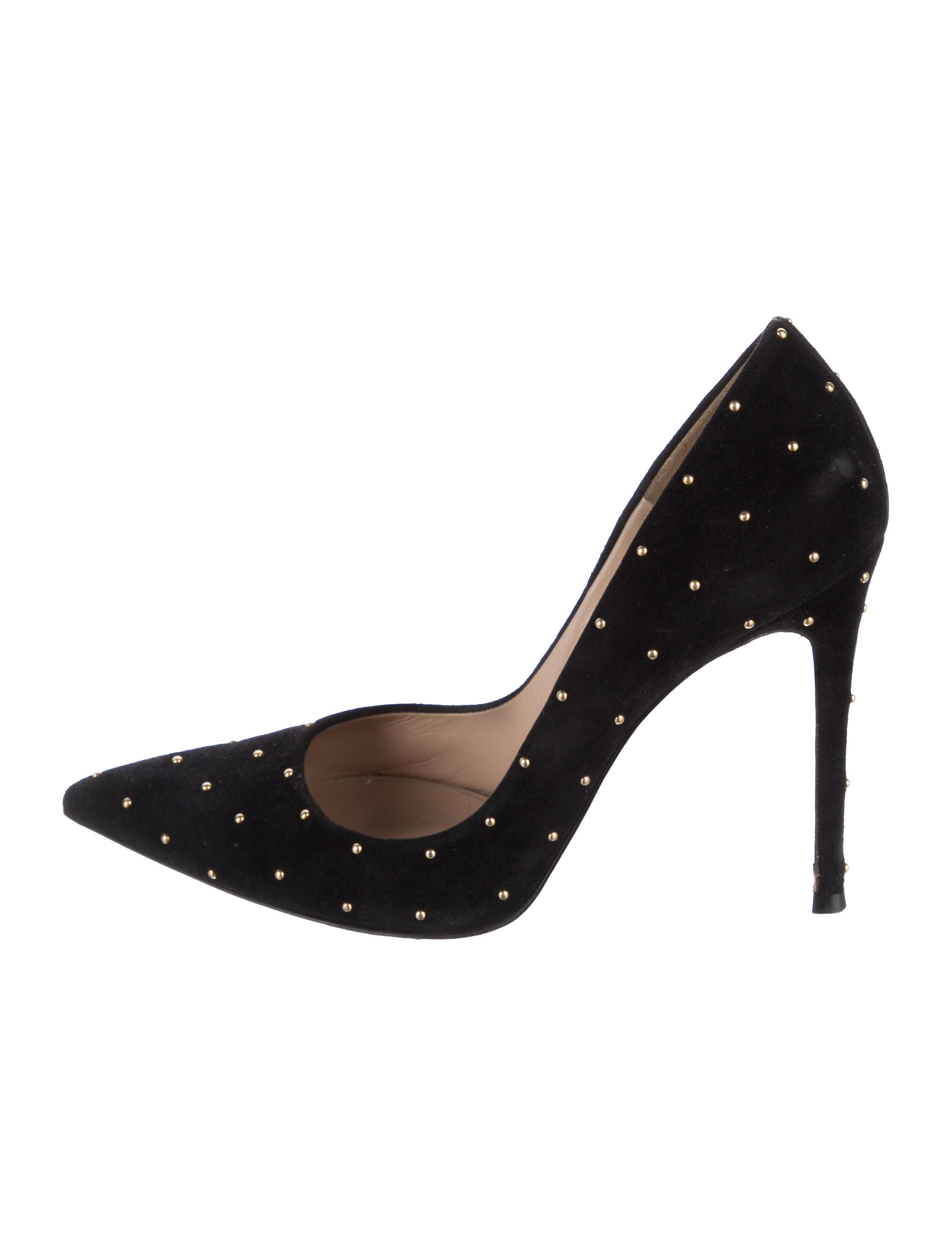 Gianvito Rossi Suede Polka Dot Print Pumps