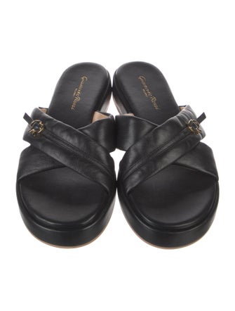 Gianvito Rossi Leather Slides