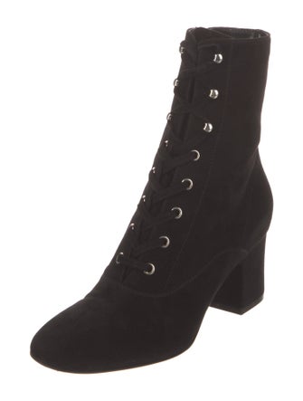 Gianvito Rossi Suede Lace-Up Boots