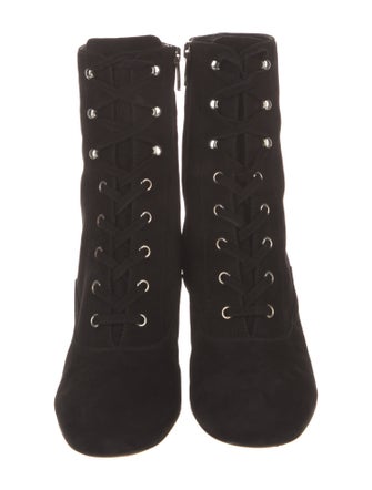 Gianvito Rossi Suede Lace-Up Boots