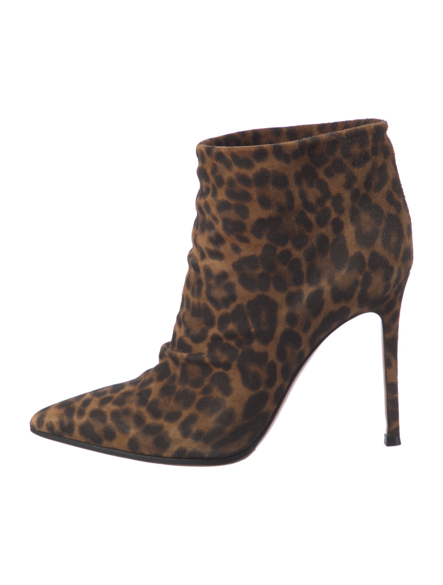 Gianvito Rossi Suede Animal Print Boots