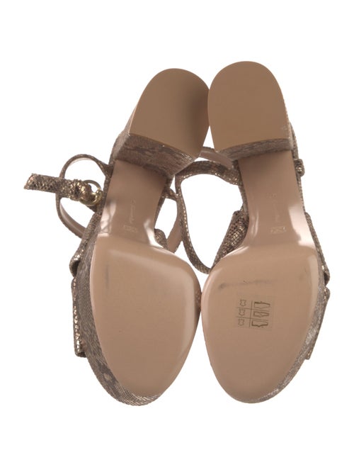 Gianvito Rossi Leather Animal Print Sandals