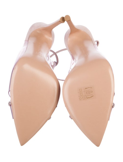 Gianvito Rossi PVC Crystal Embellishments Slingback Sandals