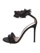 Gianvito Rossi Satin Raw-Edge Trim Sandals