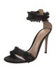Gianvito Rossi Satin Raw-Edge Trim Sandals