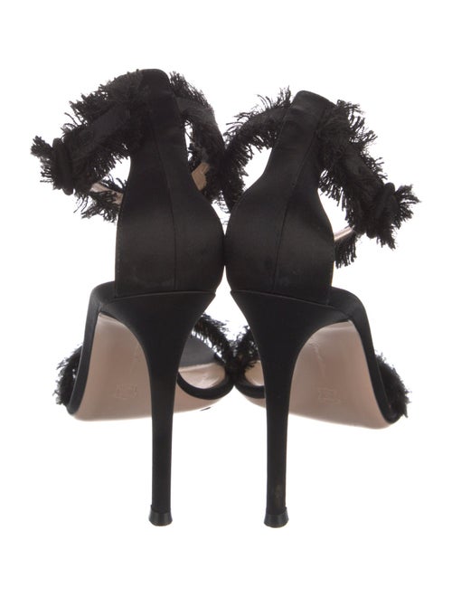 Gianvito Rossi Satin Raw-Edge Trim Sandals