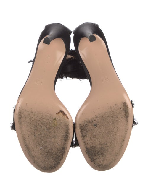 Gianvito Rossi Satin Raw-Edge Trim Sandals