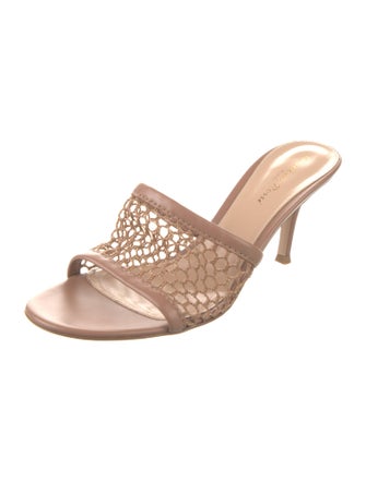 Gianvito Rossi Leather Braided Accents Slides