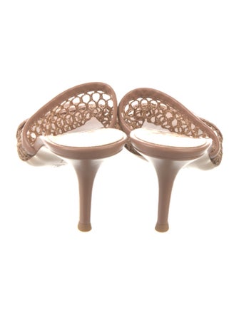 Gianvito Rossi Leather Braided Accents Slides