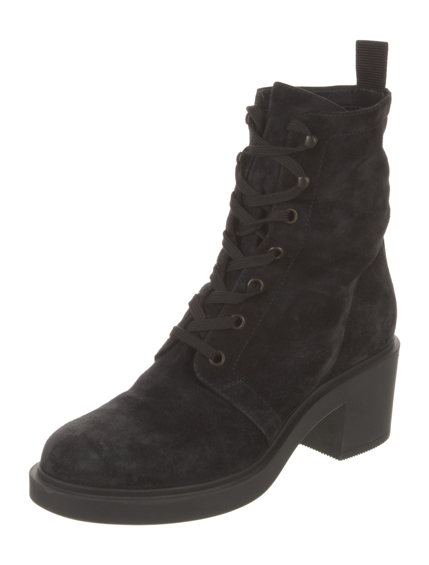 Gianvito Rossi Suede Combat Boots