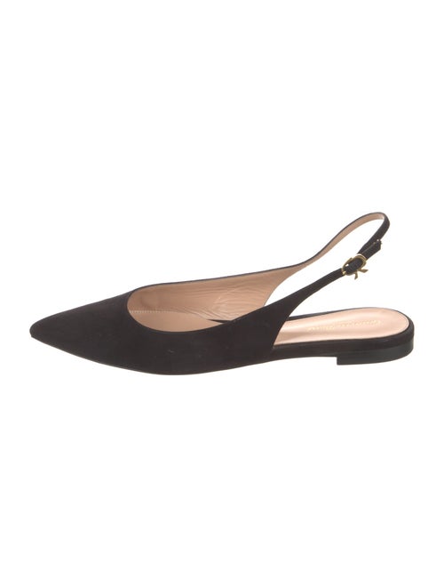 Gianvito Rossi Suede Slingback Flats