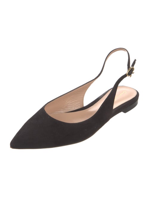 Gianvito Rossi Suede Slingback Flats