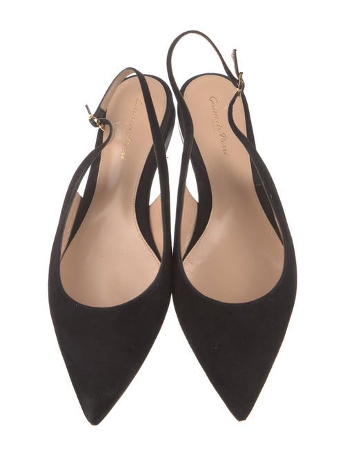 Gianvito Rossi Suede Slingback Flats