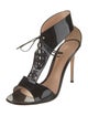 Gianvito Rossi Patent Leather T-Strap Sandals