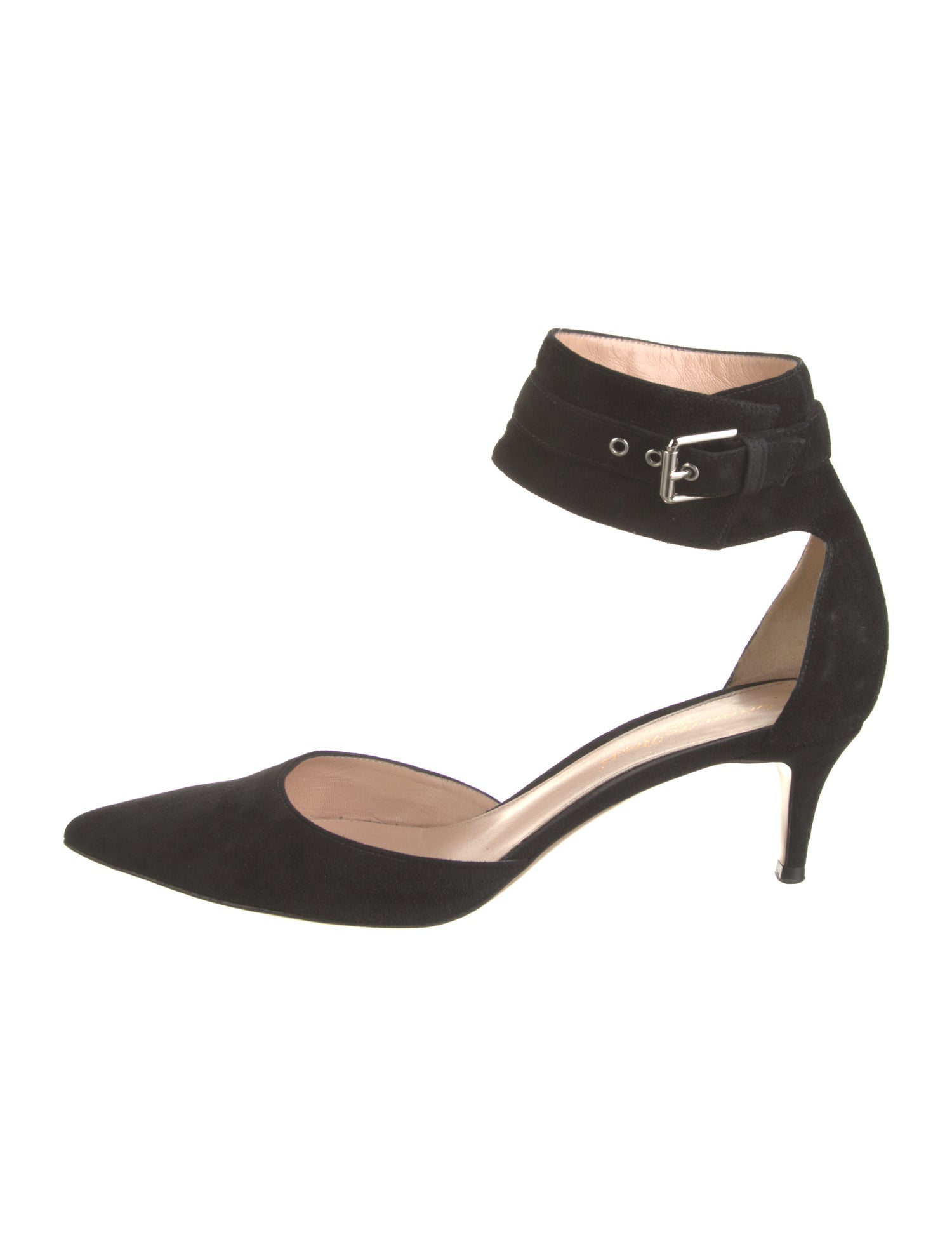 Gianvito Rossi Suede D'Orsay Pumps